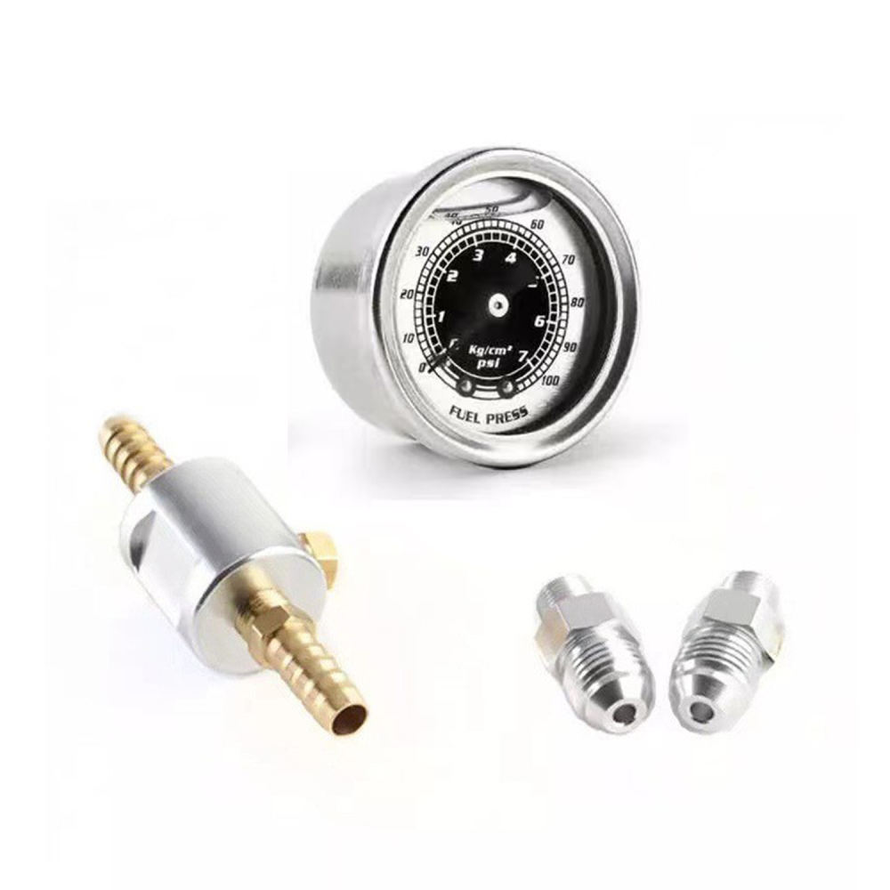 Fuel Pressure Test Gauge Kit Automotive - Universele brandstofdrukmeterkit 0 160PSI 1 8