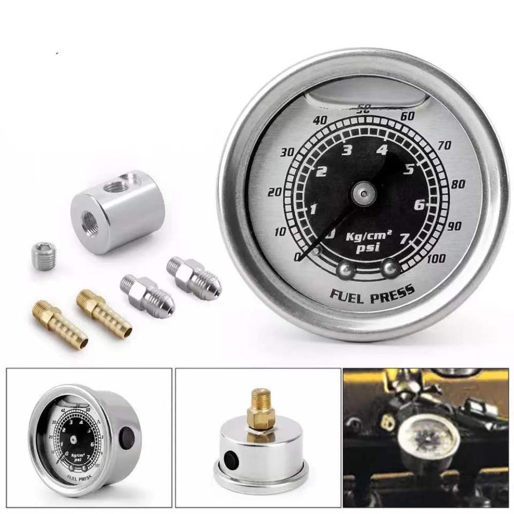 Fuel Pressure Test Gauge Kit Automotive - Vloeistofdruktestset 0 160PSI Universeel 1 8