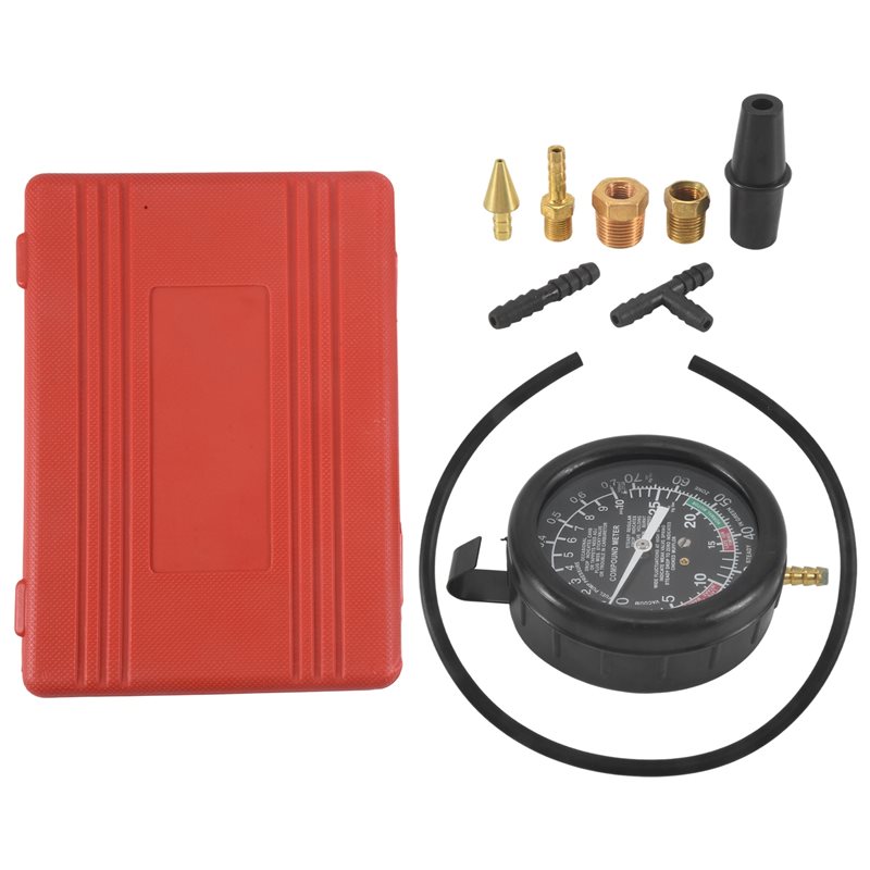Fuel Pump Pressure Vacuum Tester Gauge - AT05 – set met vacuüm- en