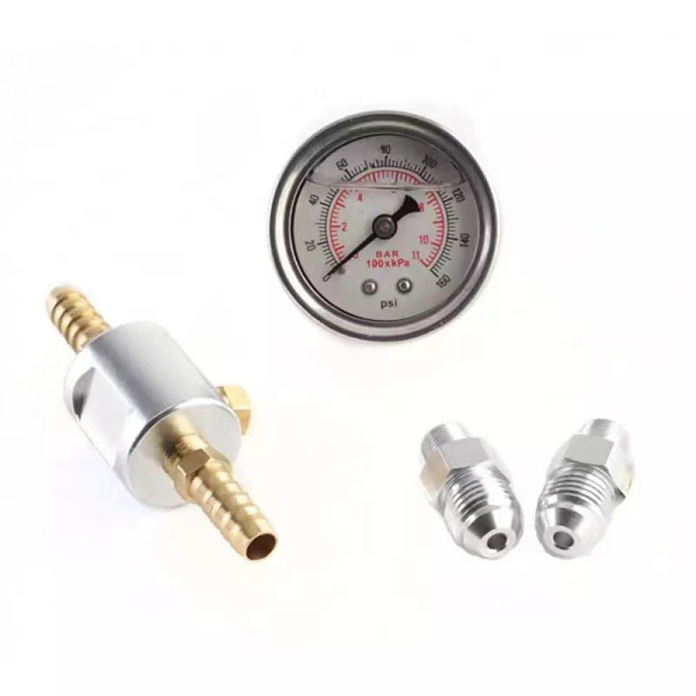 Fuel Pressure Test Gauge Kit Automotive - Automotive brandstofdruktestmeter 0-160PSI universeel 1/8 NPT