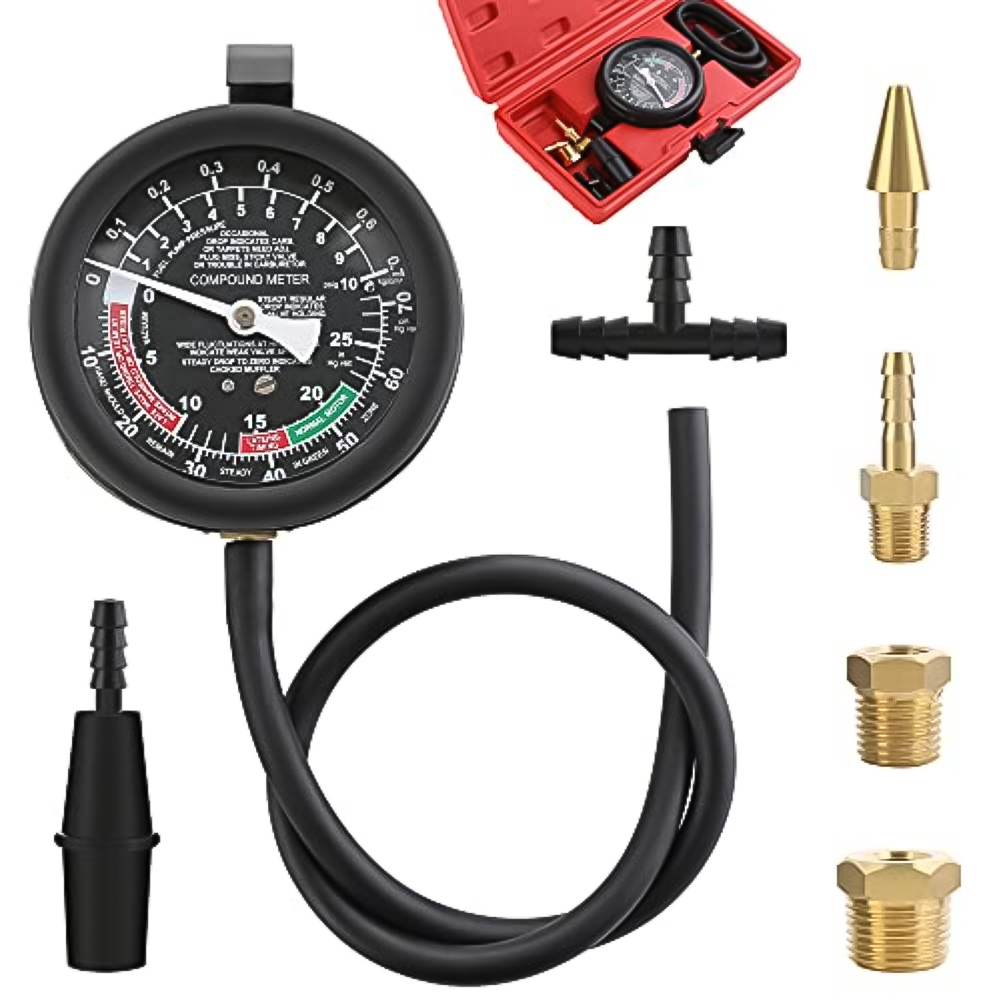 Fuel Pump Pressure Vacuum Tester Gauge - Carburateur Druk Brandstofpomp Tester Voertuigonderhoud Brandstofpomp