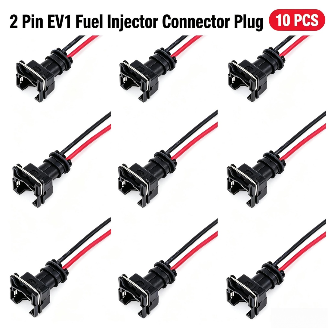 10 stuks 2-polige EV1 brandsto - Fuel Injector Wiring Harness Plug Pigtail recensie en prijs