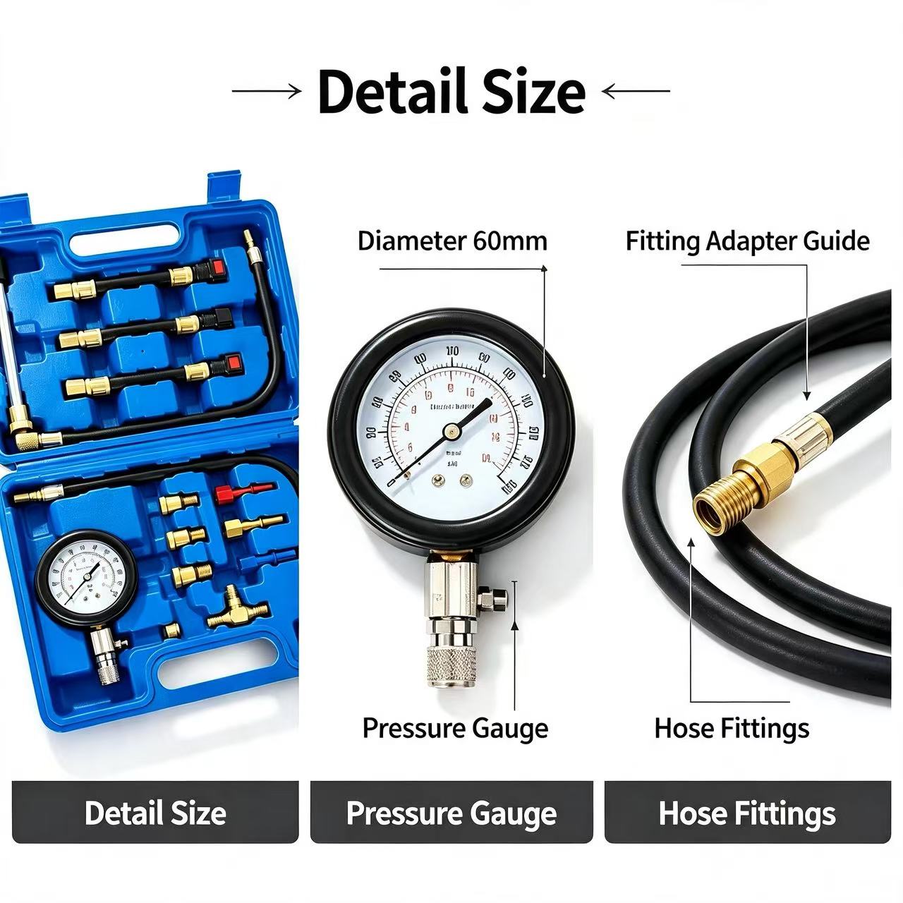 Brandstofdrukmeter-testset voo - Fuel Pressure Test Gauge Kit Automotive recensie en prijs
