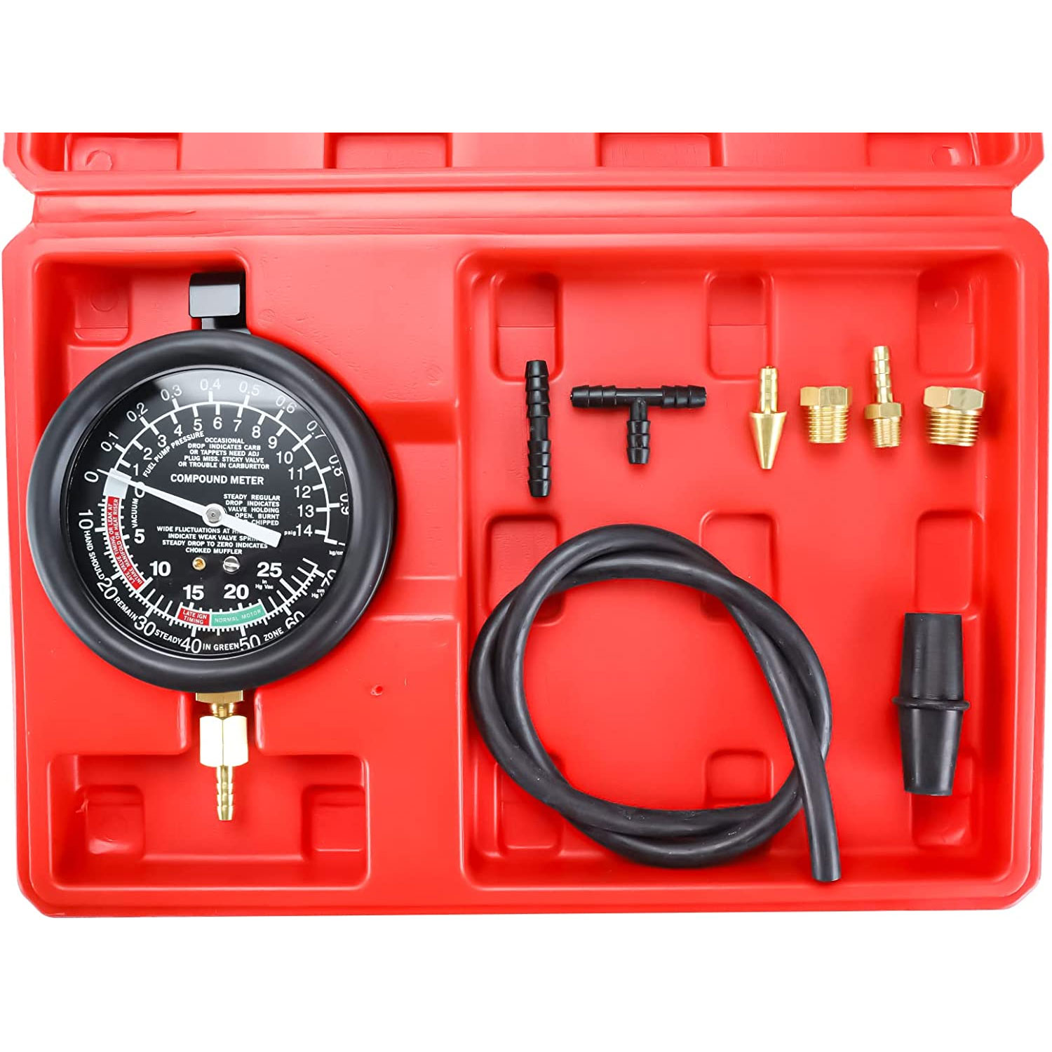 Auto Motor Vacuüm Druktester V - Fuel Pump Pressure Vacuum Tester Gauge recensie en prijs