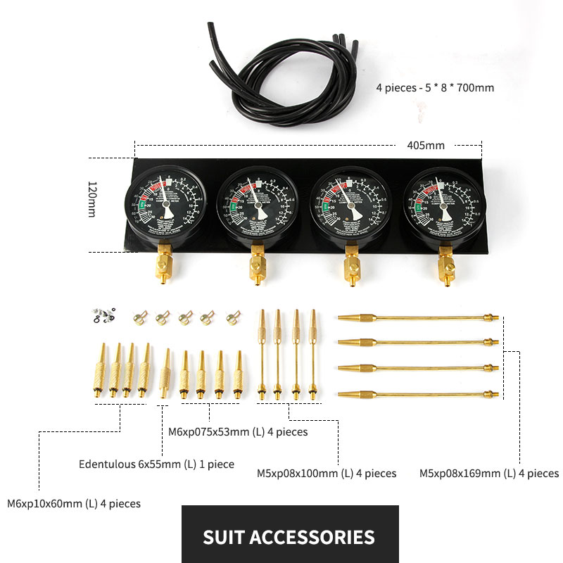Viercilinder motor motorfiets  - Carburetor Synchronous Vacuum Gauge Balance recensie en prijs