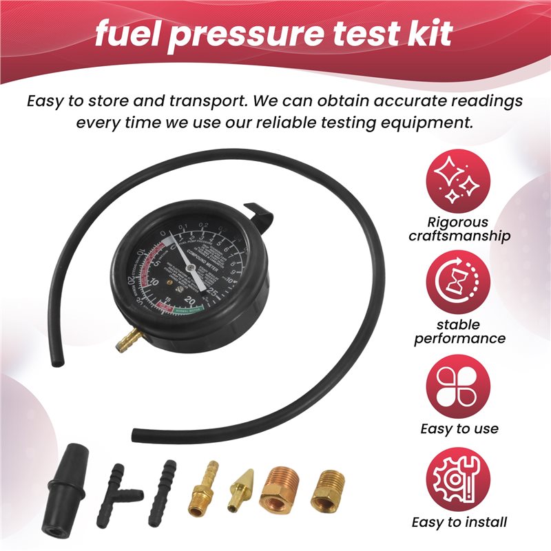 ABVJ – set met vacuüm- en bran - Fuel Pump Pressure Vacuum Tester Gauge recensie en prijs